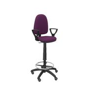 Piqueras y Crespo Ayna Bali Taburete Brazos Fijos Ruedas Parquet Morada