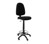 Piqueras y Crespo T04CP - Taburete ergonómico, Regulable en Altura y aro reposapiés, Color Negro