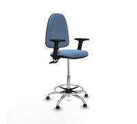 Taburete aýna cpdm bali azul cielo brazos 2d base cromada topes