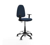 Taburete Aýna taburete: Ideal para 4-6 horas de uso, con respaldo regulable en altura, brazos 1D y mecanismo de contacto permanente, perfecto como taburete de trabajo con ruedas - PIQUERAS Y CRESPO