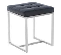 Taburete bajo barci simil cuero negro 40x40x48 cm