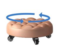 Taburete bajo con ruedas - Silla de ruedas de piel sintética para adultos | Asiento con ruedas versátil, ideal para limpieza del hogar, garaje y actividades al aire libre