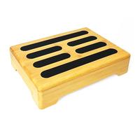 Taburete Bajo de Madera para Niño y Personas Mayores con Almohadilla de Goma Antideslizante, Escalon para Baño, Lavabo, Terraza, Jardín, Squatty Potty, 40 X 30 X 9 cm