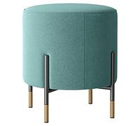 Taburete bajo de terciopelo otomano con marco de patas de metal, creativo y bonito, reposapiés, taburete suave para sala de estar y dormitorio, #3 (#3)