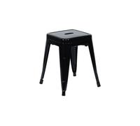 Taburete bajo industrial apilable de acero thinia home