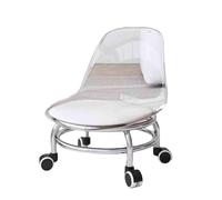 Taburete bajo multiusos con polea, asiento rodante ligero, taburete redondo fácil de mover para limpieza, uso doméstico y de oficina, silla de polea pequeña versátil.