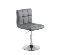 Taburete bajo palma v2 simil cuero gris 49x44x74 cm