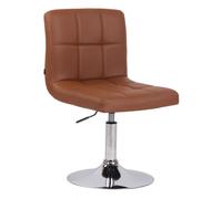 Taburete bajo palma v2 simil cuero marrón claro 49x44x74 cm