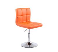 Taburete bajo palma v2 simil cuero naranja 49x44x74 cm