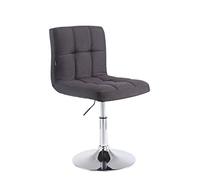 Taburete Bajo Palma V2 Tapizado en Tela I Silla Loungue Regulable en Altura & Giratoria I Taburete Acolchado & Elegante I Color:, Color:Negro