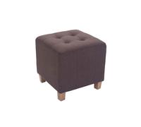CLP Taburete Puff Bajo Pharao Tapizado En Tela & Altura De Asiento 46cm I Taburete Reposapiés Acolchado, Color:marrón