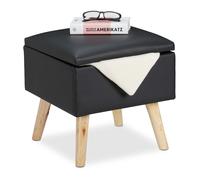 Taburete bajo puff tapizado banqueta moderna 120 kg taburete con almacenamiento