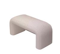 Taburete bajo tapizado acolchado para sofá, estructura de madera maciza, esquinas redondeadas de espuma de alta densidad, perfecto para decoración de sala de estar y dormitorio