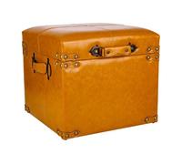 Taburete cajón de polipiel 38x38x35 cm