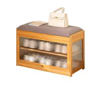 Taburete cambiador de zapatos, escalón multifuncional de madera para sala de estar, dormitorio, entrada, oficina, diseño ligero de lujo de gama alta