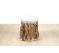 TABURETE CERAMICA BLANCO C/FIBRAS