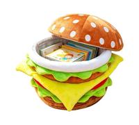 Taburete con Almacenaje con tapa, decoración y divertida de hamburguesa