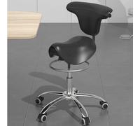 Taburete con respaldo, asiento hidráulico ajustable ergonómico con ruedas, soporte postural, silla de dibujo para trabajo, pubs, dentista