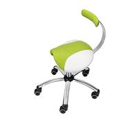 Taburete con respaldo desmontable, color blanco manzana