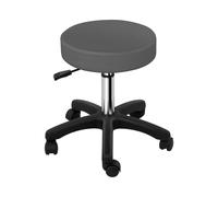 Physa Taburete con Ruedas Physa Aversa Grey (Estructura En Acero, Asiento De PVC y Espuma, hasta 150 kg, Color Gris)