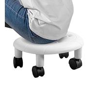 Taburete con ruedas bajo-height, taburetes con ruedas | Taburete para zapatos taburete corto giratorio para pedicura 360, taburete con rueda de polea, taburete corto, taburete giratorio bajo