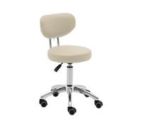 Physa ASCONA - Taburete con respaldo (150 kg, 46-60 cm), color beige oscuro