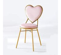 Taburete creativo en forma de amor, silla de comedor de terciopelo, sillón de lectura acogedor, 84,5 cm, decoración del hogar, silla decorativa de piel para sala de estar