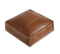 Taburete cuadrado de piel sintética marroquí para sofá, puf, cojín de suelo, reposapiés para suelo, elegante y cómodo, decoración del hogar