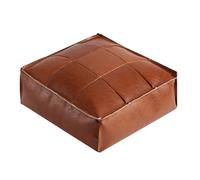 Taburete cuadrado de piel sintética marroquí para sofá, puf, cojín de suelo, sofá perezoso para suelo, elegante y cómodo reposapiés
