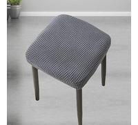 Taburete Cuadrado Funda para Silla Universal para el hogar Mesa de Comedor elástica para Oficina Funda para Taburete de Madera Maciza Moderno Minimalista Multicolor ( Color : Gris oscuro , Size : 1 pi