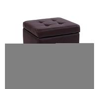 Taburete cuadrado tapizado de piel sintética versátil para maquillaje, taburete otomano, asiento de piano, taburete funcional para decoración del hogar