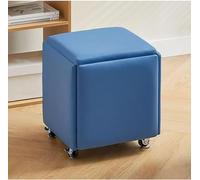 Taburete cubo, silla otomana anidable 5 en 1, otomana extraíble, silla rodante para sala de estar, dormitorio, silla rodante con ruedas giratorias, taburete apilable para sala de estar, dormitorio