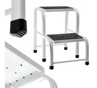Taburete de acero KADAX, escalera doméstica de hasta 150 kg, 2 niveles