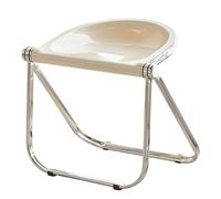 Taburete de acrílico plegable transparente para baño, banquetes, bares, hogar, oficina, cocina, plegable rápido y fácil