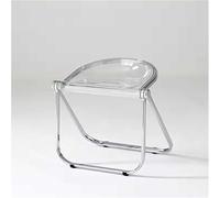 Taburete de acrílico plegable transparente para baño, banquetes, bares, hogar, oficina, cocina, plegable rápido y fácil