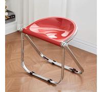 Taburete de acrílico plegable transparente para baño, banquetes, bares, hogar, oficina, cocina, plegable rápido y fácil