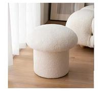 Taburete de almacenamiento de hongos, reposapiés, banco de tela, taburete bajo para reposar en el extremo de la cama, maquillaje, resistente y suave, tamaño pequeño con capacidad de almacenamiento