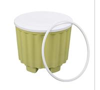 Taburete de almacenamiento de tambor combinado redondo ajustable de plástico, taburete creativo multifunción (color: verde)