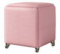 Taburete de almacenamiento multifuncional 5 en 1 y silla anidable con ruedas, sofá tapizado apilable, ahorro de espacio, diseño de cubo mágico, marco de metal duradero para cocina y sala de estar