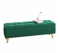 Taburete de almacenamiento otomano de almacenamiento para el hogar, de franela, copetudo, para dormitorio, cama, plegable, con cojinete de juguete, otomano de 330 libras (color: rosa)