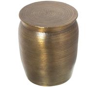 Taburete de Aluminio Tallado en Dorado 35x35x41cm