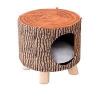 Taburete De Arena para Gatos De Interior Arena para Gatos Cerrada Cama para Gatos Arena para Mascotas De Cuatro Estaciones(Color:Brown)