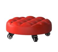 Taburete de bajo enrollamiento: tabureras de rodillo de baja altura, taburete para el asiento para el piso para adultos | Pu de cuero asiento de asiento bajo con 4 ruedas, silla de piso multipropósito