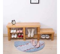 Taburete de bambú compatible con zapatos de madera maciza de alto y bajo desgaste, taburete pequeño, simple cubierta de zapatos, zapatero, reposapiés de almacenamiento multicapa