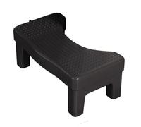 Taburete de baño para Adultos: reposapiés Antideslizante para facilitar la evacuación, Ayuda compacta para el baño, diseño de plástico Duradero, Capacidad de Peso de 136 kg, Taburete Negro q
