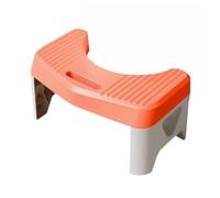 Taburete de baño, reposapiés en Cuclillas, Postura Correcta para el baño, antiestreñimiento, Cura para Resultados más saludables, reposapiés de plástico, Bandeja portátil (Naranja)