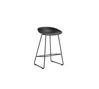 Taburete de bar AAS38 H65 Acero Negro/Negro