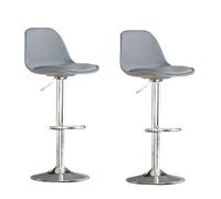 Taburete de bar ajustable de cuero, silla giratoria moderna con respaldo, elegante diseño ajustable en altura para isla de cocina y comedor,