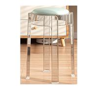 Taburete de Bar apilable de acrílico Moderno Transparente sin Respaldo de 45 cm de Alto pequeño sin Brazos for Cocina y Comedor(Green)