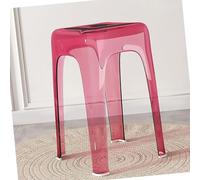Taburete de bar apilable, moderno taburete de comedor alto sin respaldo, taburete de ducha transparente para el hogar, cocina, sala de estar